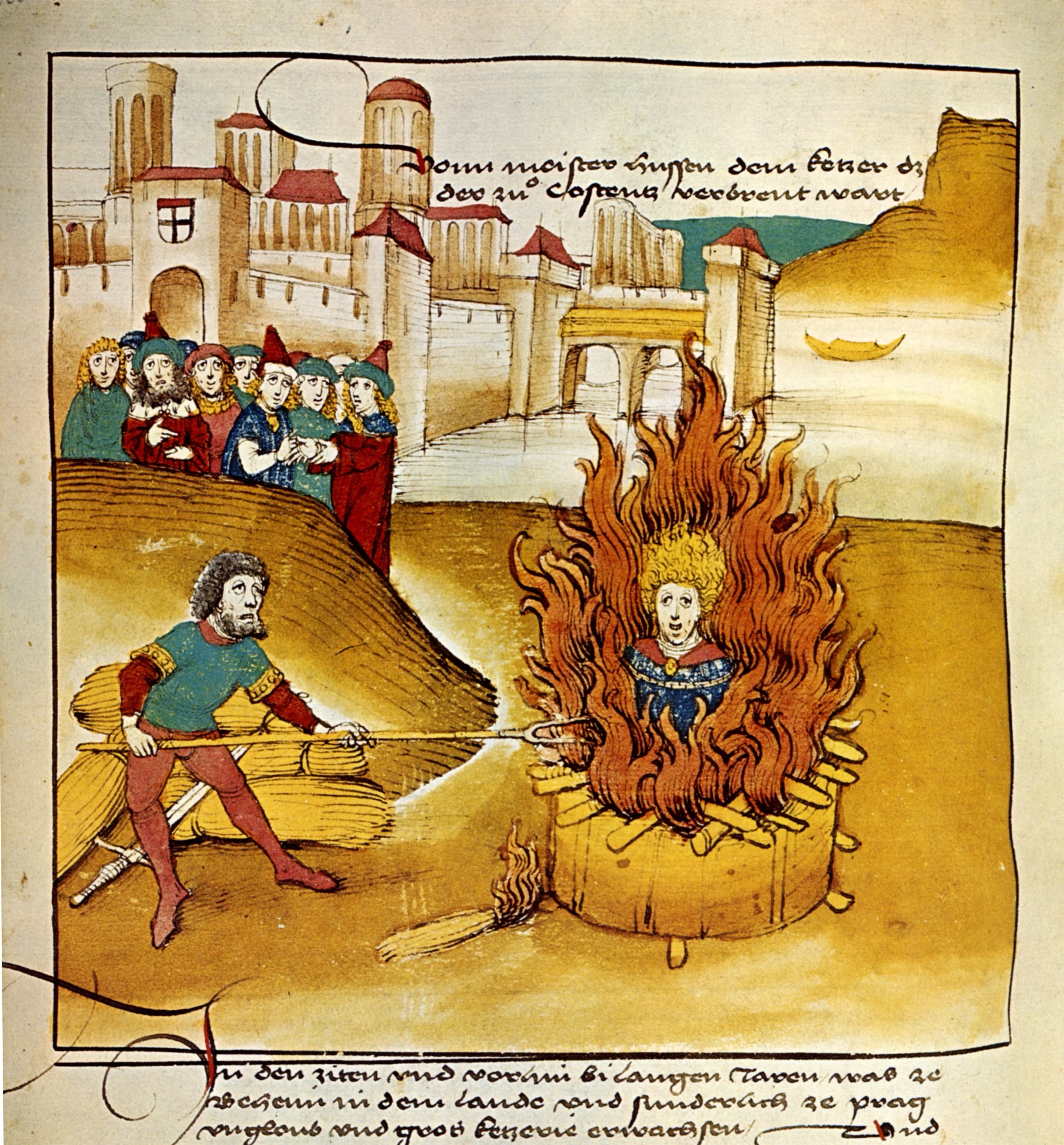 The burning of Jan Hus, Spiezer Chronik